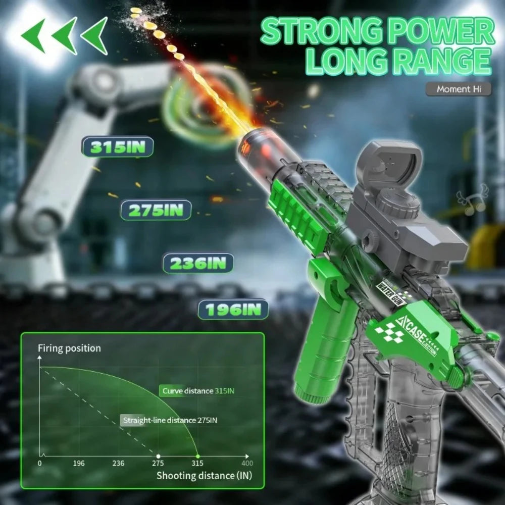 Powerful Electric Water Gun Toy Capacity High Speed Long Range Continuous Shooting SLR Model Summer Outdoor Toys