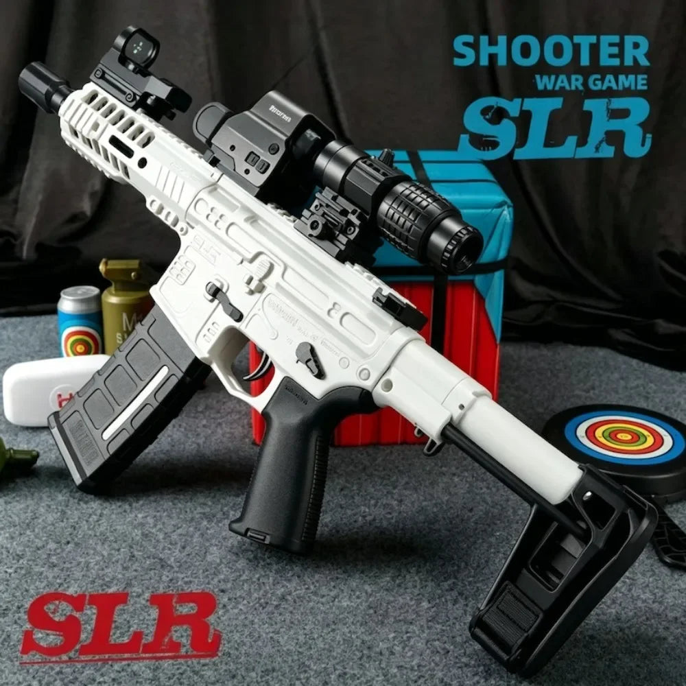 Nylon SLR Electric Gel Ball Blasting Toy Gun Full Automatic Shoot Water Ball Launcher for Outdoor Team Interaction