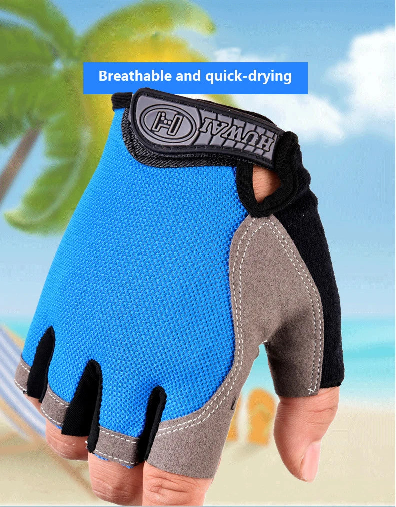 Guantes Ciclismo y Pesca Sin Dedos – Transpirables Antideslizantes Unisex