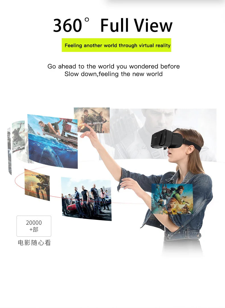 VR Glasses 3D Virtual Reality Smart Phone Mobile Smartphones 7 Inch Headset Helmet Game Wirth Real Viar Goggles Lenses Devices