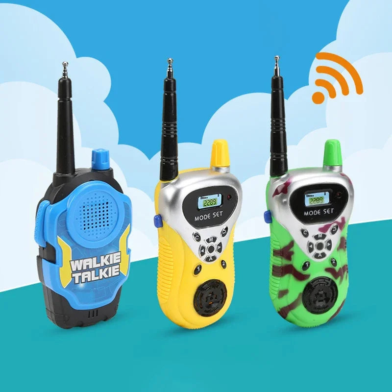2Pcs/Set Walkie Talkies 50M Mini 2Ch Radio Phone for Kids Portable Handheld Children Outdoor Interphone Toys