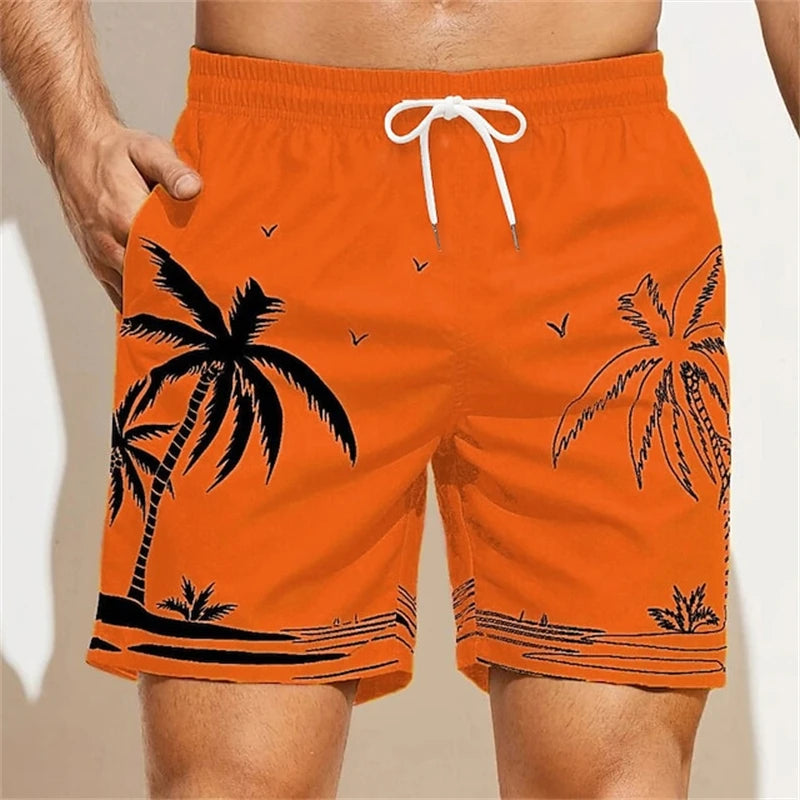 Coconut Tree 3D Print Sports Quick-Dry Breathable Men Kid Outdoor Street Casual Vacation Comfort Parent-child Short Beach Pants