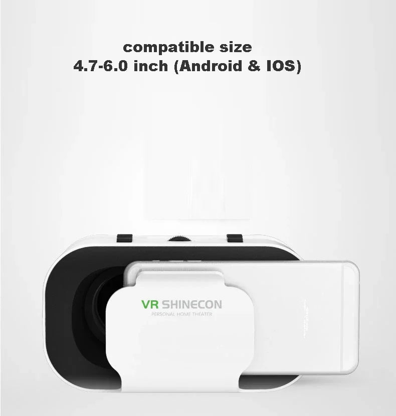 Shinecon Viar 3D VR Glasses Virtual Reality Device Helmet Lenses Headset Goggle Smart For Smartphone Cell Phone Mobile Realidade