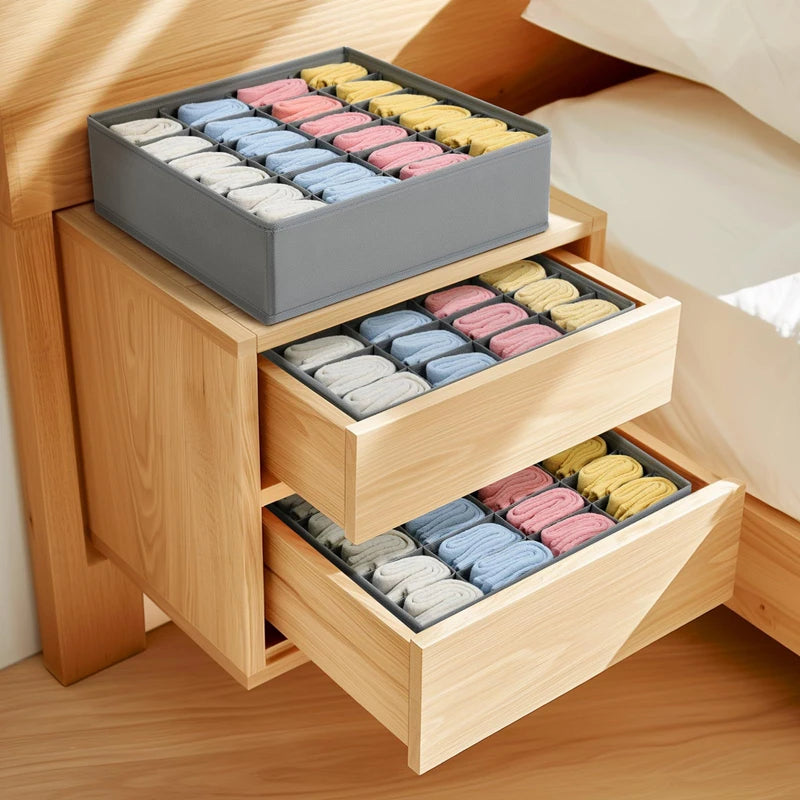 Underwear Organizer Socks Pants Bra Storage Box Cabinets Drawers Wardrobe Clothes Scarf Storage Organizer Boxes For Bedroom