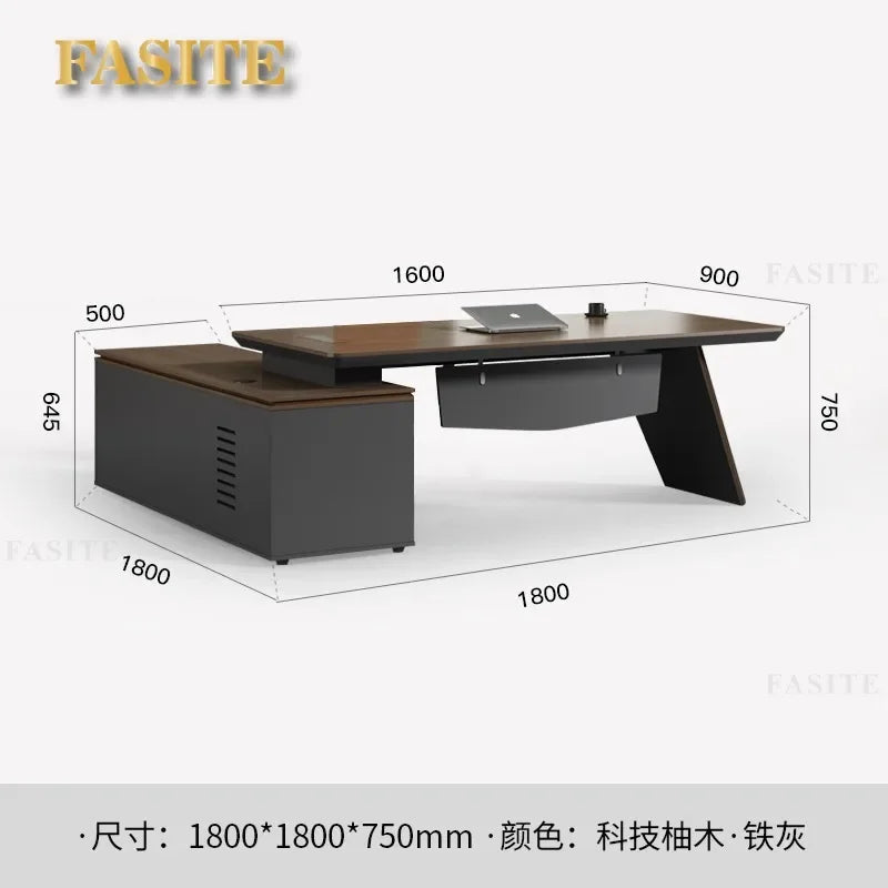 Boss Office Desk and Chair Combination Manager Chairman President Office Furniture Large Office Desk