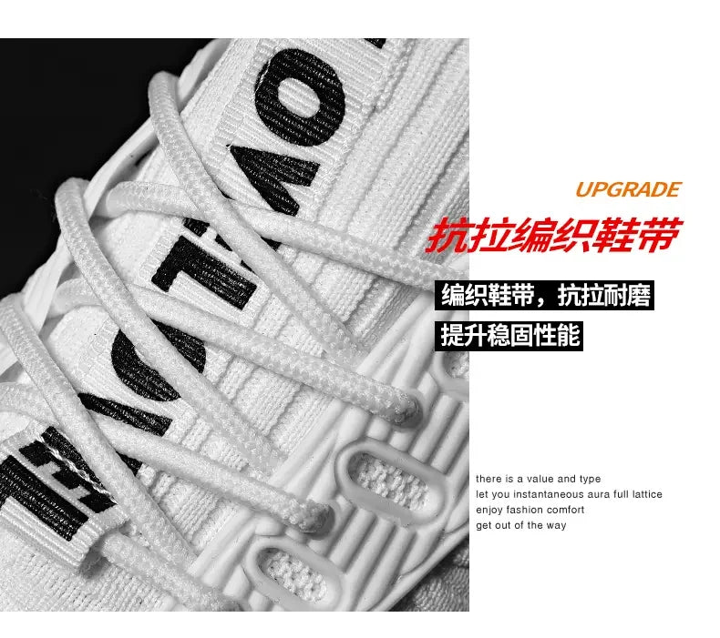 Men Shoes Fashion Mesh Breathable High-quality Sneakers Platform Soft Sole Casual Trend Versatile Running Shoes Tenis Masculino