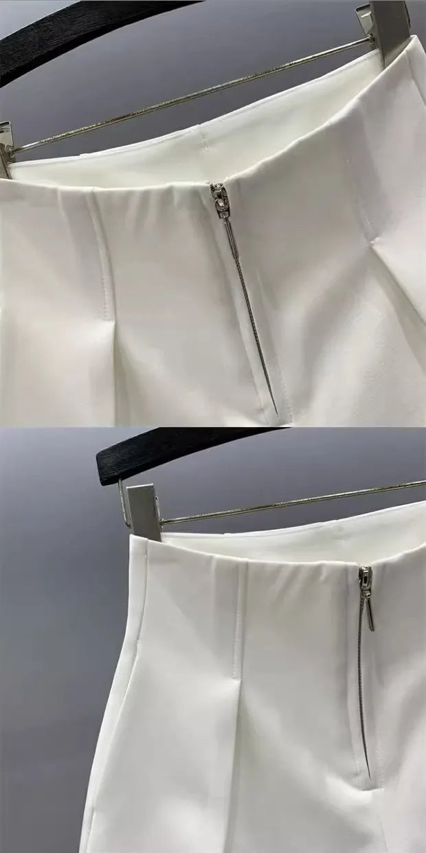 Women's High Waisted Zipper Denim Shorts Summer Loose Wide Leg A-line Shorts Pear Body Shape Tummy Control Casual Officewear Hot