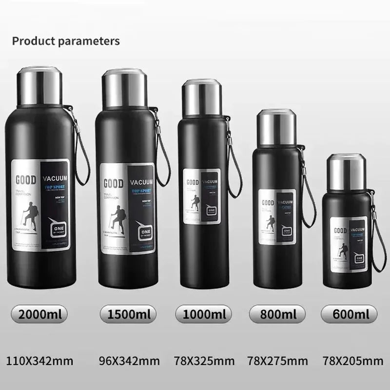Large Capacity Stainless Steel Insulated Tumbler Cold Heat Retention Travel Thermal Mug Flask For Coffee Tea Water Outdoor Daily