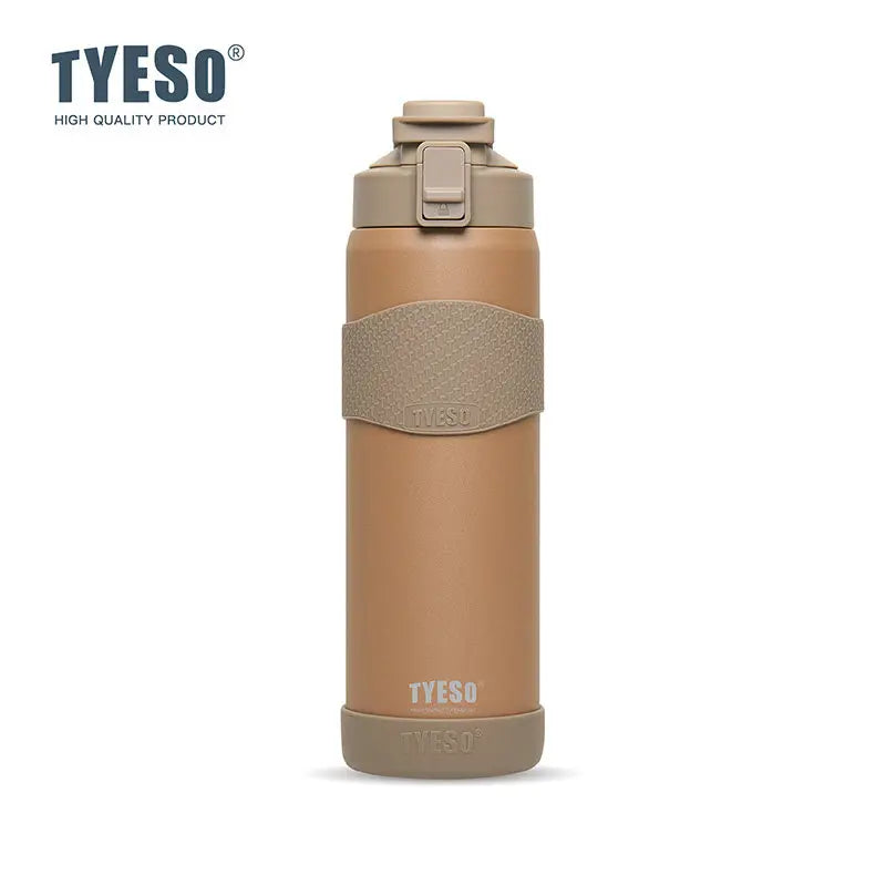 TYESO Vacuum Flasks Insulated Water Bottle 24H Cold 12H Hot Stainless Steel Leakproof Sports Bottle for Gym Travel Drinkware