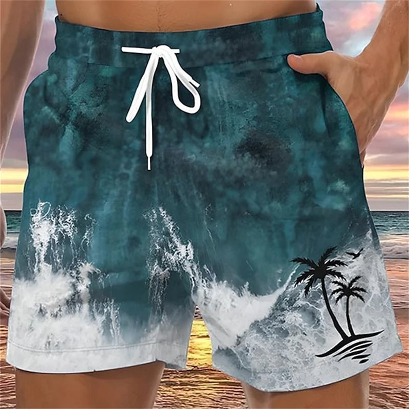 Coconut Tree 3D Print Sports Quick-Dry Breathable Men Kid Outdoor Street Casual Vacation Comfort Parent-child Short Beach Pants