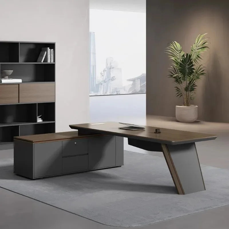 Boss Office Desk and Chair Combination Manager Chairman President Office Furniture Large Office Desk