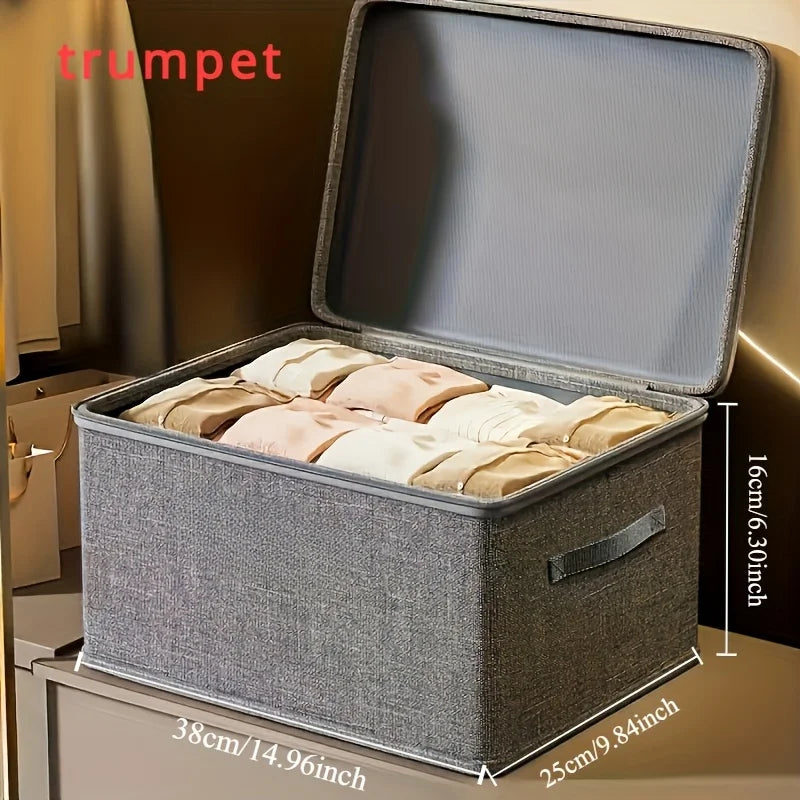 Caja de Almacenamiento Plegable con Tapa - Edredones y Ropa Interior