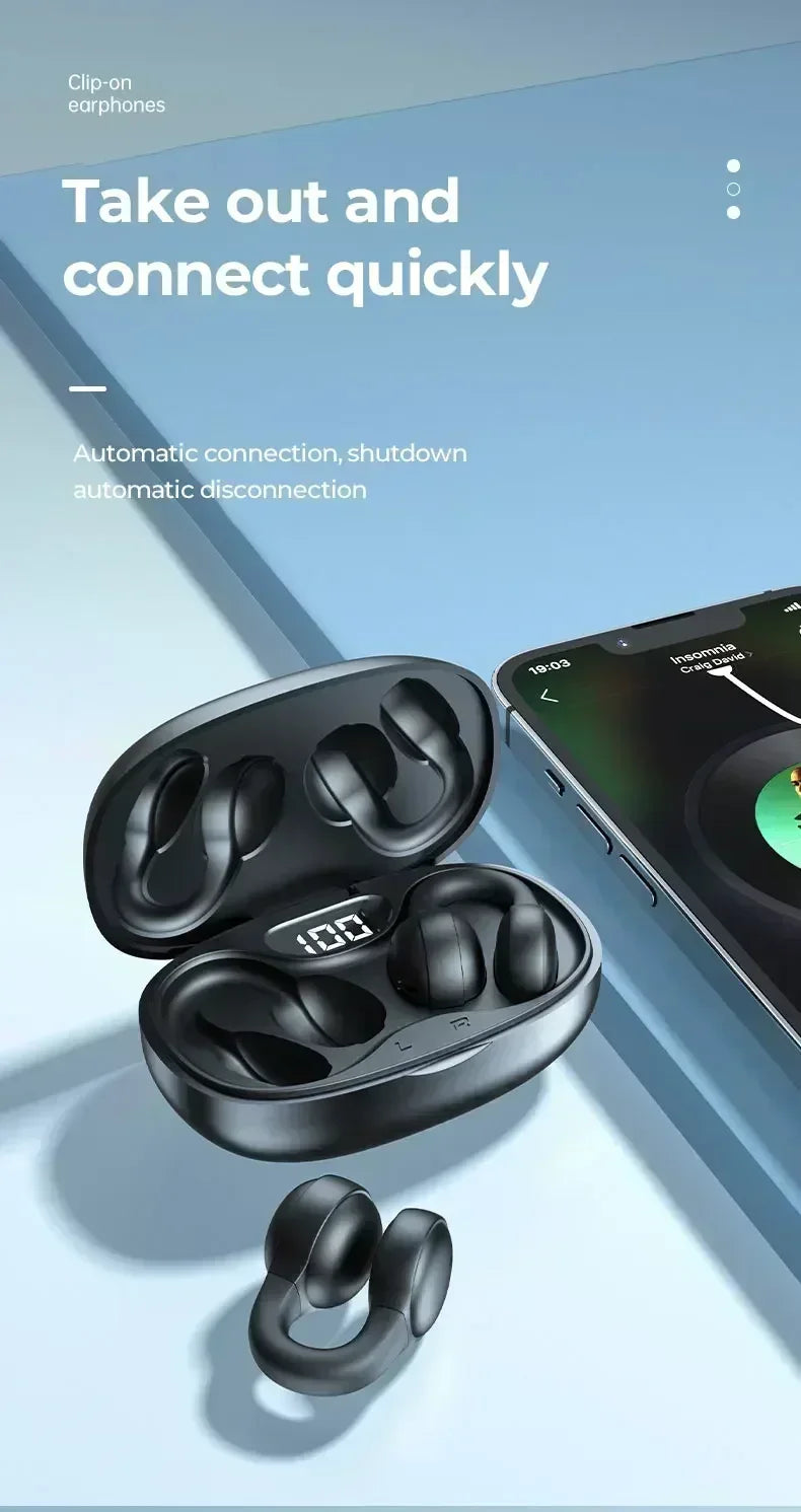 NEW X58 Wireless Earphone Noise Reduction Bluetooth LDE Power Display Earbuds in-Ear Headsets with Mic Touch Control for Phone