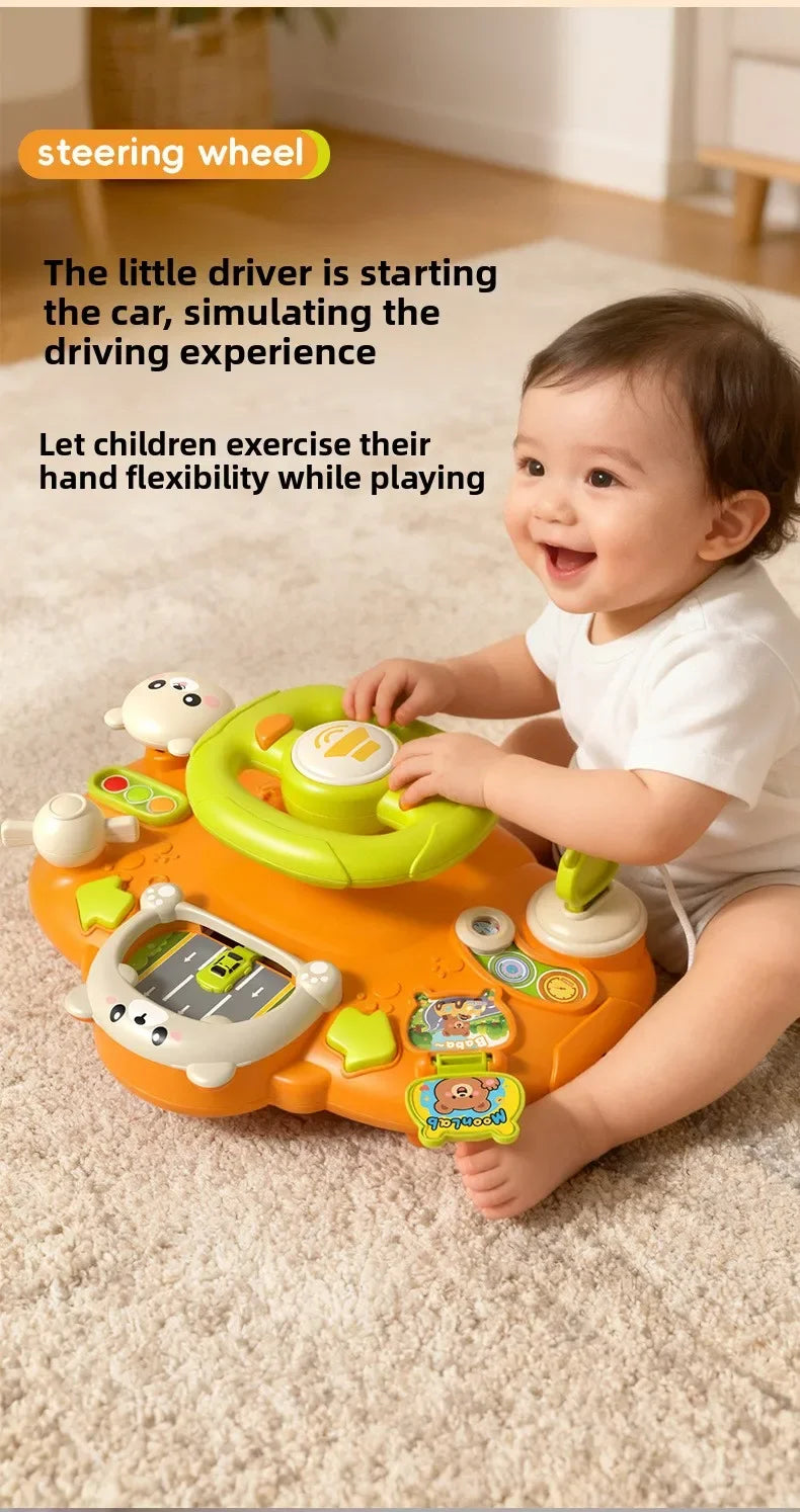 Children Early Education Intelligence Steering Wheel Toy Childrens Simulated Realistic Driving Car Small Cart Soothing Girl Toys