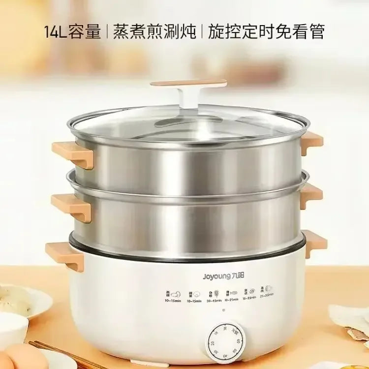New household multi-functional three-layer stainless steel large-capacity vegetable boiler electric steam engine