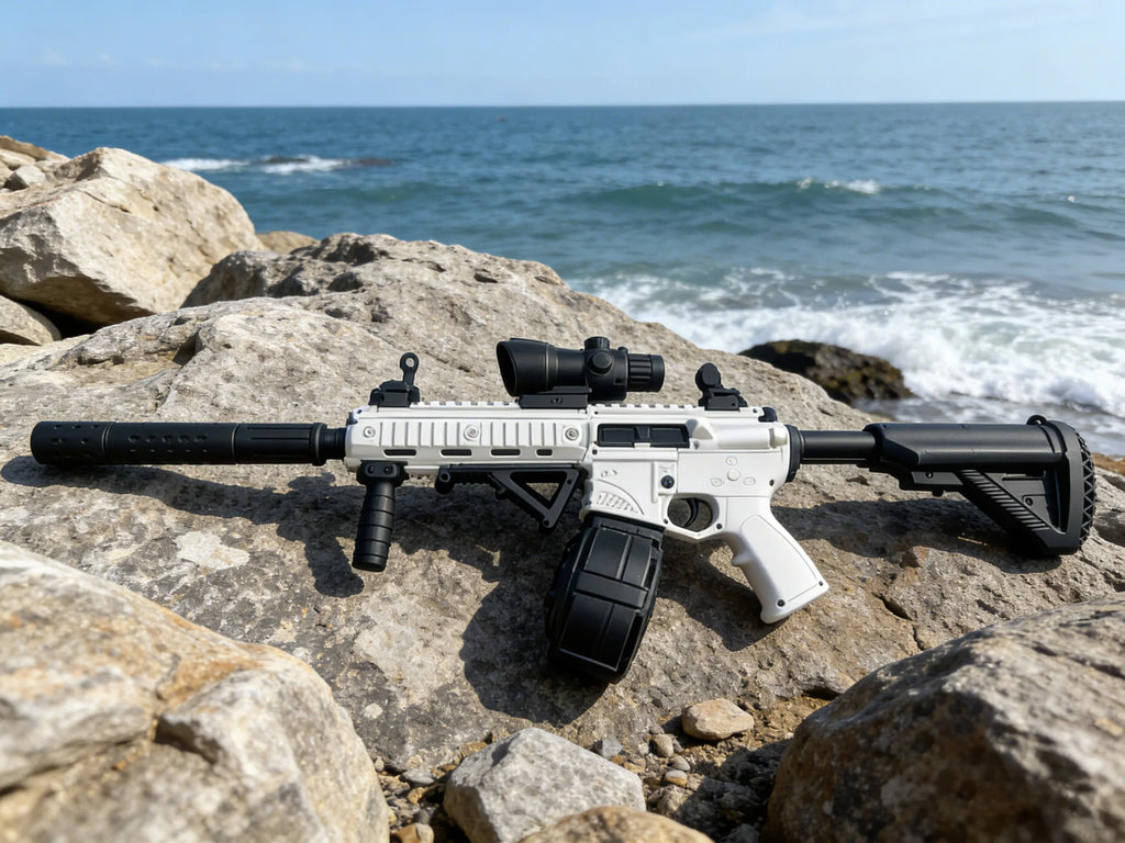 M416 Gel Ball Blaster Gun,30m Long Range,7.4V Battery & Safe Gel Beads, Cool Design for Outdoor Team Battle Games - Perfect Gift