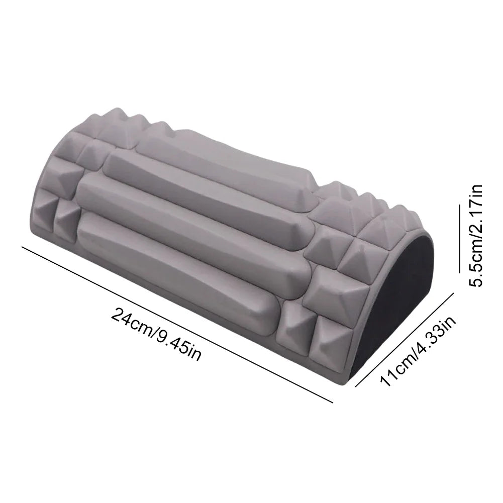 Yoga Roller Half Round EVA Foam Cylinder Massage Roller for Pilates Exercise Enhanced Home Workouts Diameter 5.5cm Length 24cm
