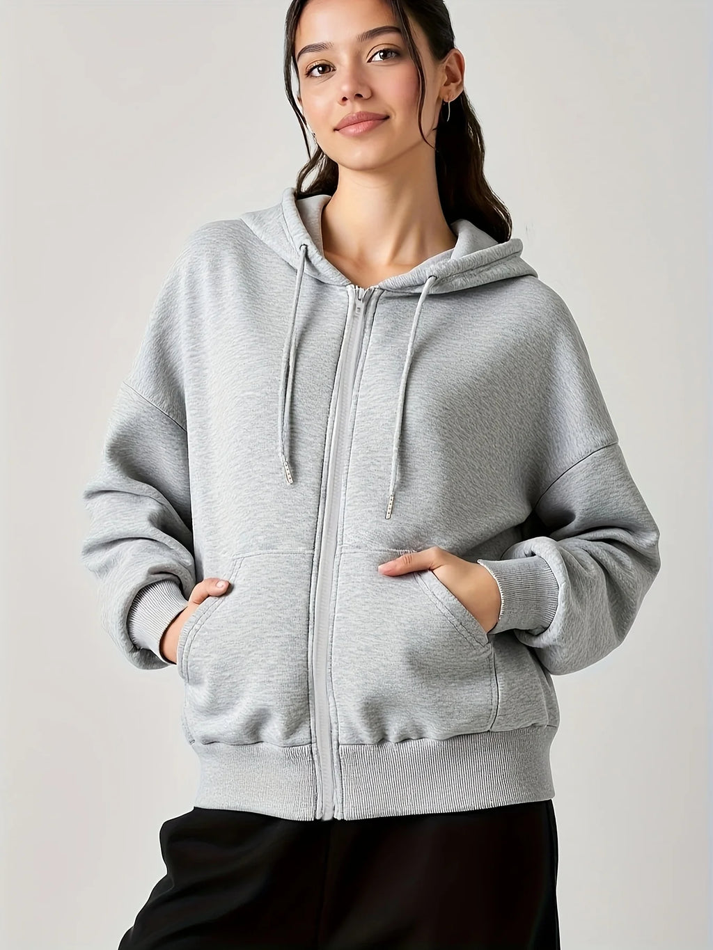 Plum blossom Women's Zipper Hoodies Jacket Cotton Fleece Hoody Sweatshirt Pullover Autumn Winter Oversized Loose Tops Coat