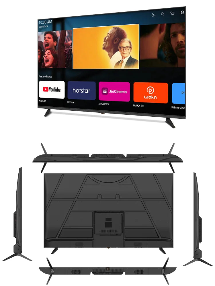 QLED 4K Smart TV Android 11 Global Version 120Hz 43 55 65 75 85 Inch UHD Frameless LED Television WiFi Netflix for Home & Hotel