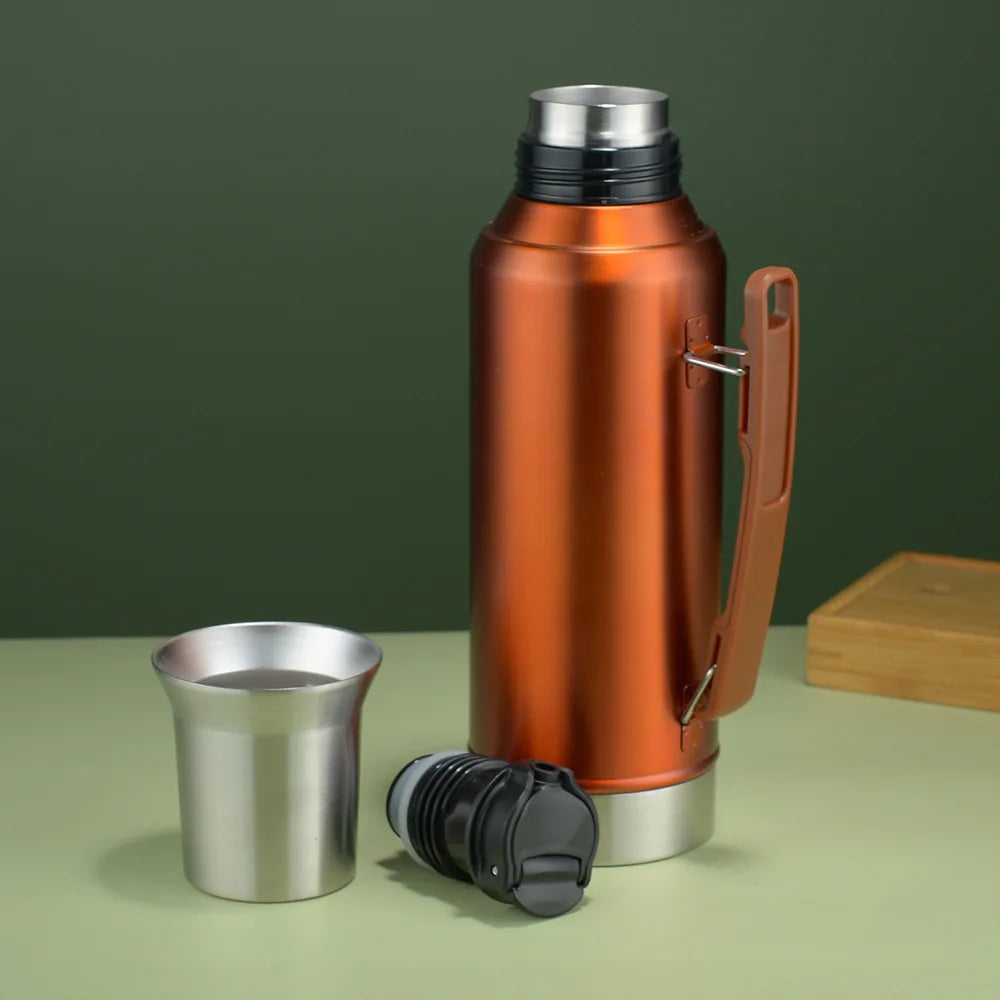 1300ml Portable 304 Stainless Steel with Handle Sports Jug Thermos Jug Large Capacity South American Matai Jug Friend Gift