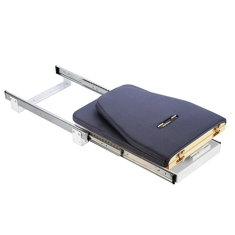 Compact Household Closet Cabinet Foldable Ironing Board Hidden Pull Out Buffer Damping Rotating Iron Stand With Top Mounted
