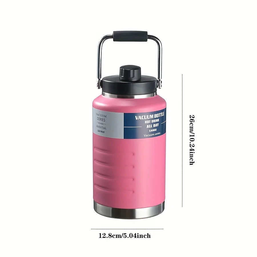 Large Capacity 2L Stainless Steel 304 Insulated Water Bottle Portable Sport Water Jug Handheld Thermos TonTon Water Bucket