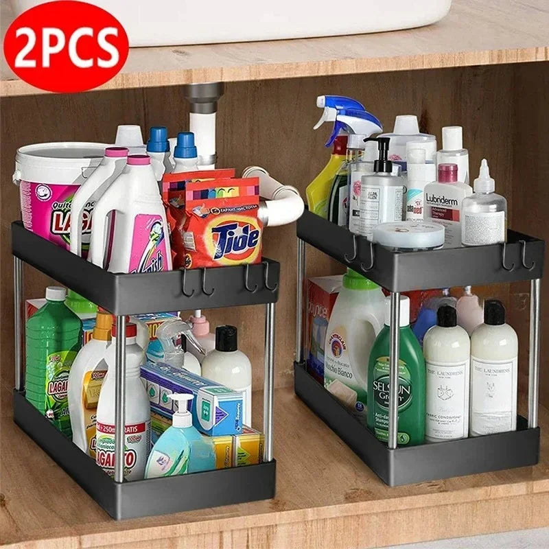 Organizador Bajo Mesada 2 Niveles - Baño y Cocina