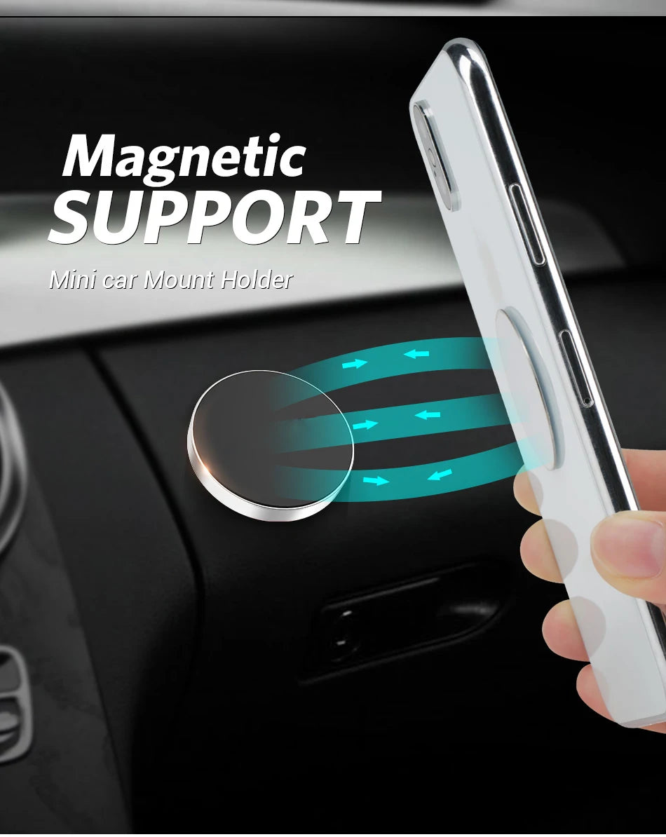 Universal Magnetic Car Phone Holder Magnet Mount Bracket Stick on Car Dashboard Wall All Mobile Phone Holder For iPhone Samsung