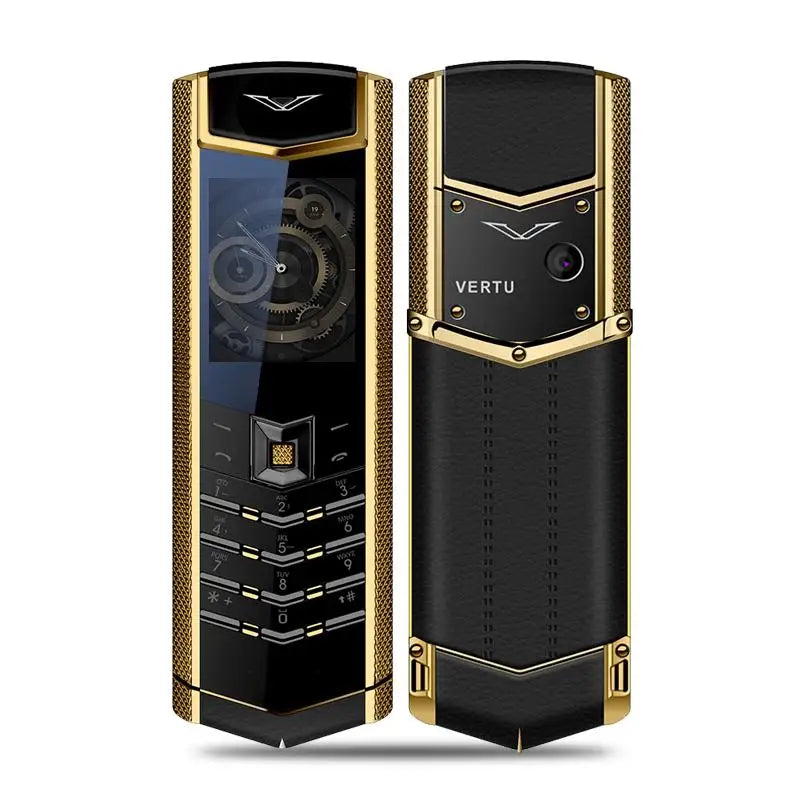 V9 Straight Plate Mobile Phone with Metal Leather Body, Dual Card Dual Standby Invisible Keyboard, GSM 2G Network, Elderly Phone