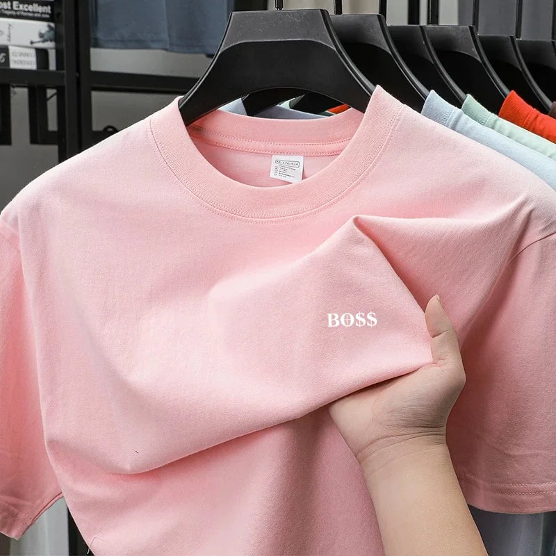 High end brand round neck short sleeved T-shirt print letters men's 2026 summer new  casual breathable T-shirt