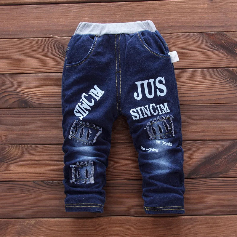 boys Spring fashion sets Children Boy 2PCS Clothing top and bottom Set Cotton Denim Coat +Solid Jeans Pants Baby Boys Outfits