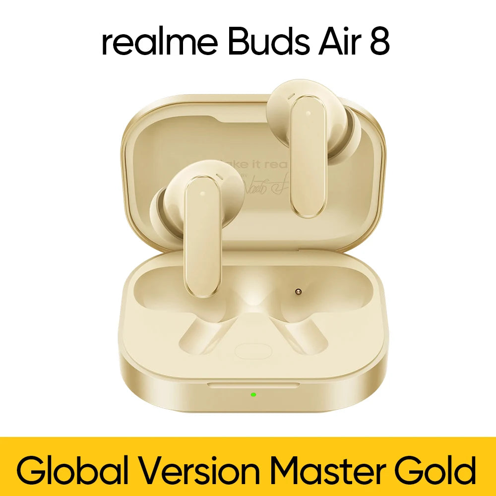 Global Version realme Buds Air 8 55dB Ultra Depth Noise Cancellation True Wireless Earphone Bluetooth 5.4 Earbuds LHDC 5.0 IP55
