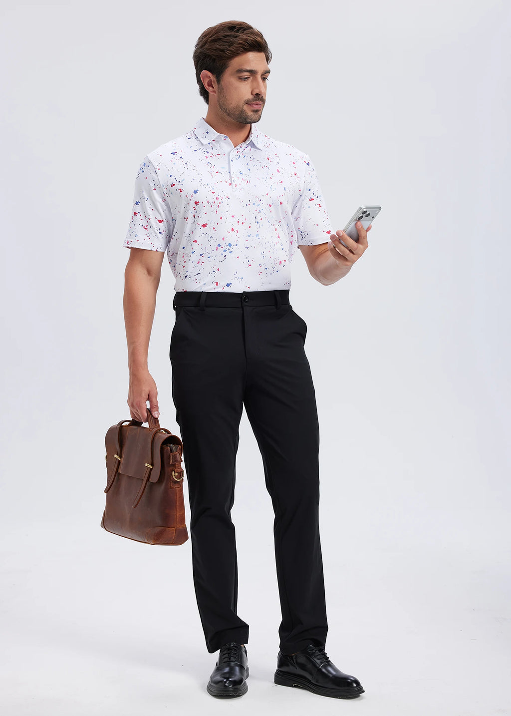 Men's Golf Pants 30"/32"/34" Stretch Work Dress Pants Slim Straight Lightweight Quality Business Trousers Casual Suit Pants