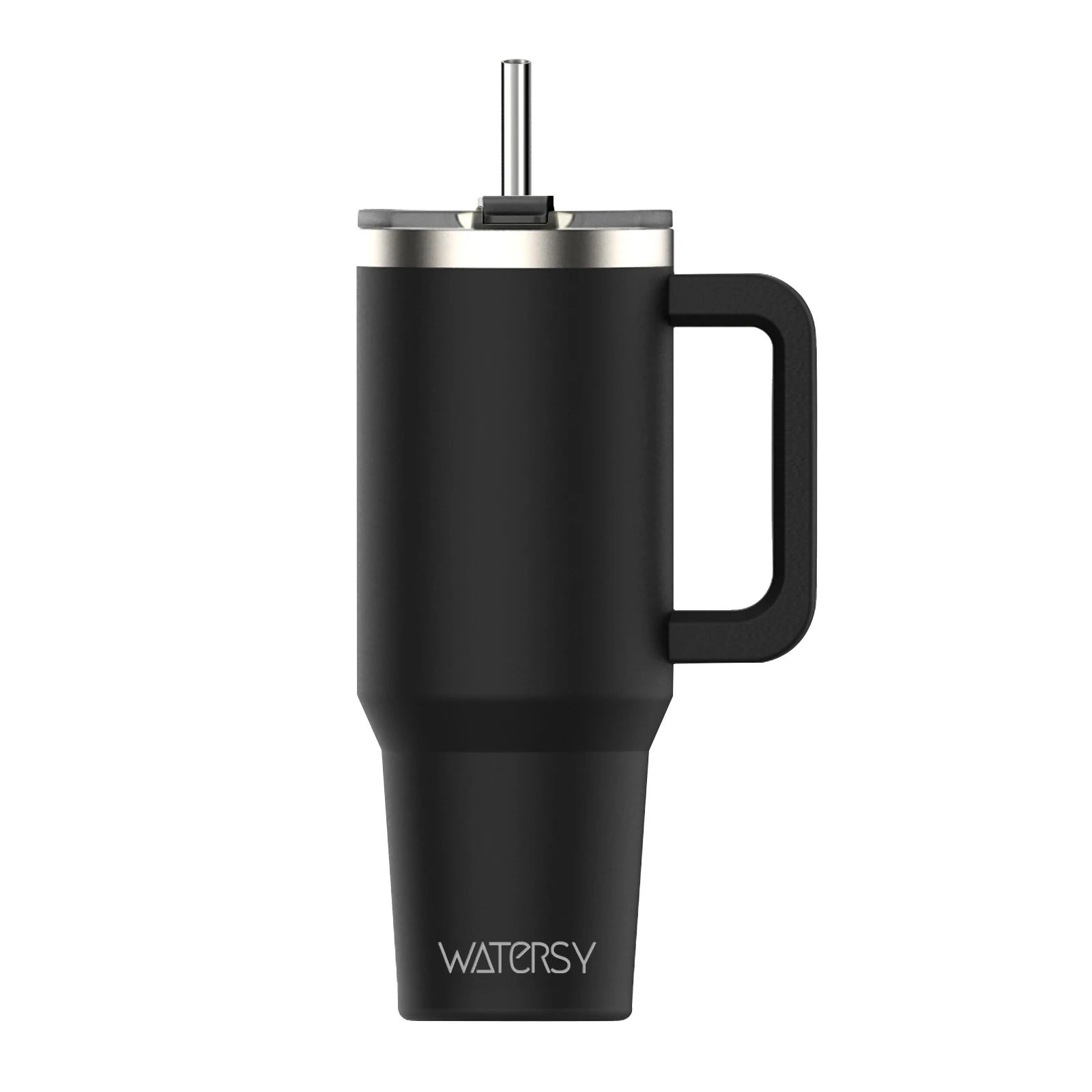 WATERSY 20/30/40oz Tumbler with Handle & Straw, Large Capacity Stainless Steel Thermal Cup, Vacuum Insulated Mug for Car, Travel