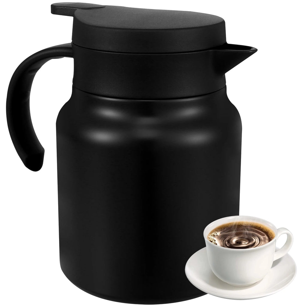 Thermal Teapot 1000ML Large Capacity Insulated Water Pitcher with Detachable Tea Strainer 316 Stainless Steel Coffee Jugs