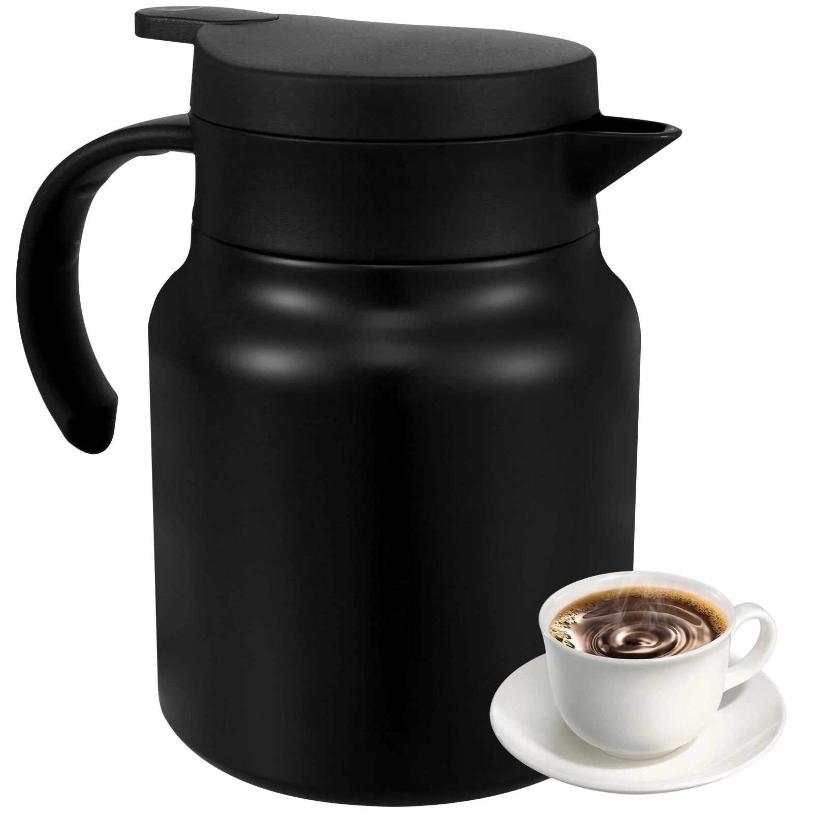 Thermal Teapot 1000ML Large Capacity Insulated Water Pitcher with Detachable Tea Strainer 316 Stainless Steel Coffee Jugs