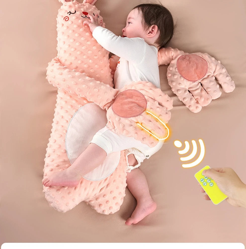 Cartoon Baby Soothing Pillow Remote Control Music Tapping Soothes Palm Pillow Baby Sleeping Pillow for Newborn Patting Doll