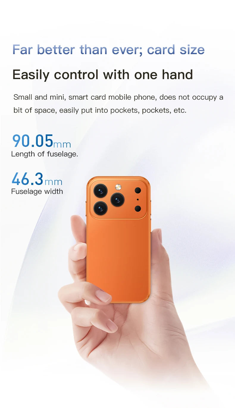 SOYES XS18Pro Mini Smartphone 3.0" Display 2GB RAM 16GB ROM Dual SIM Standby Dual Camera Android 9.0 Apps WiFi i17 Mini Phone