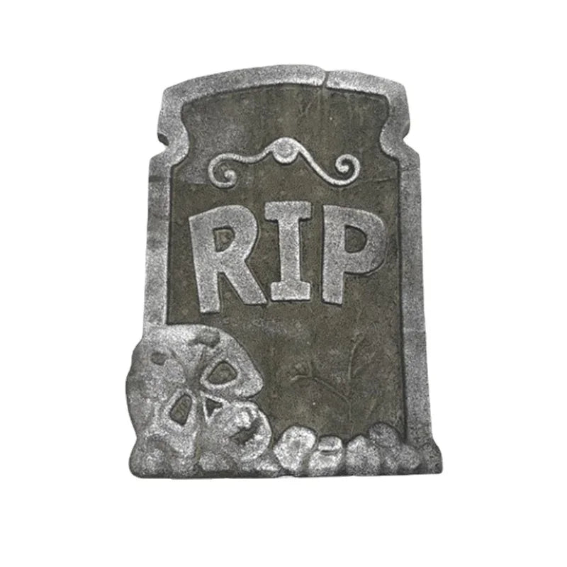 4pcs Halloween Foam RIP Graveyard Tombstone Decor Skeleton Tomb Haunted House Party Prank Prop Yard Outdoor Home Decorations
