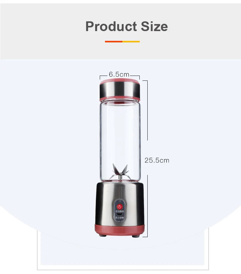 USB Rechargeable Electric Juicer Blender Fruit Mixers Juicers Fruit Extractors Food Milkshake Multifunction Juice Maker Machine