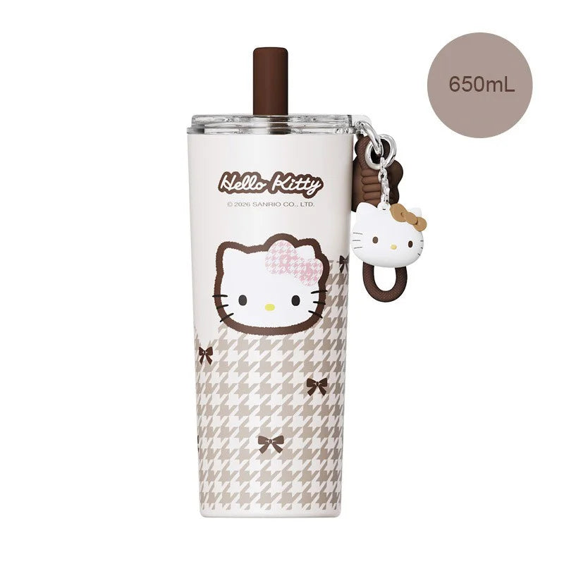 X&W Hello Kitty Insulated Cup Leak Proof 530-700ml with Pendant and Carrying Rope To Keep Office/Home Beverages Hot and Cold