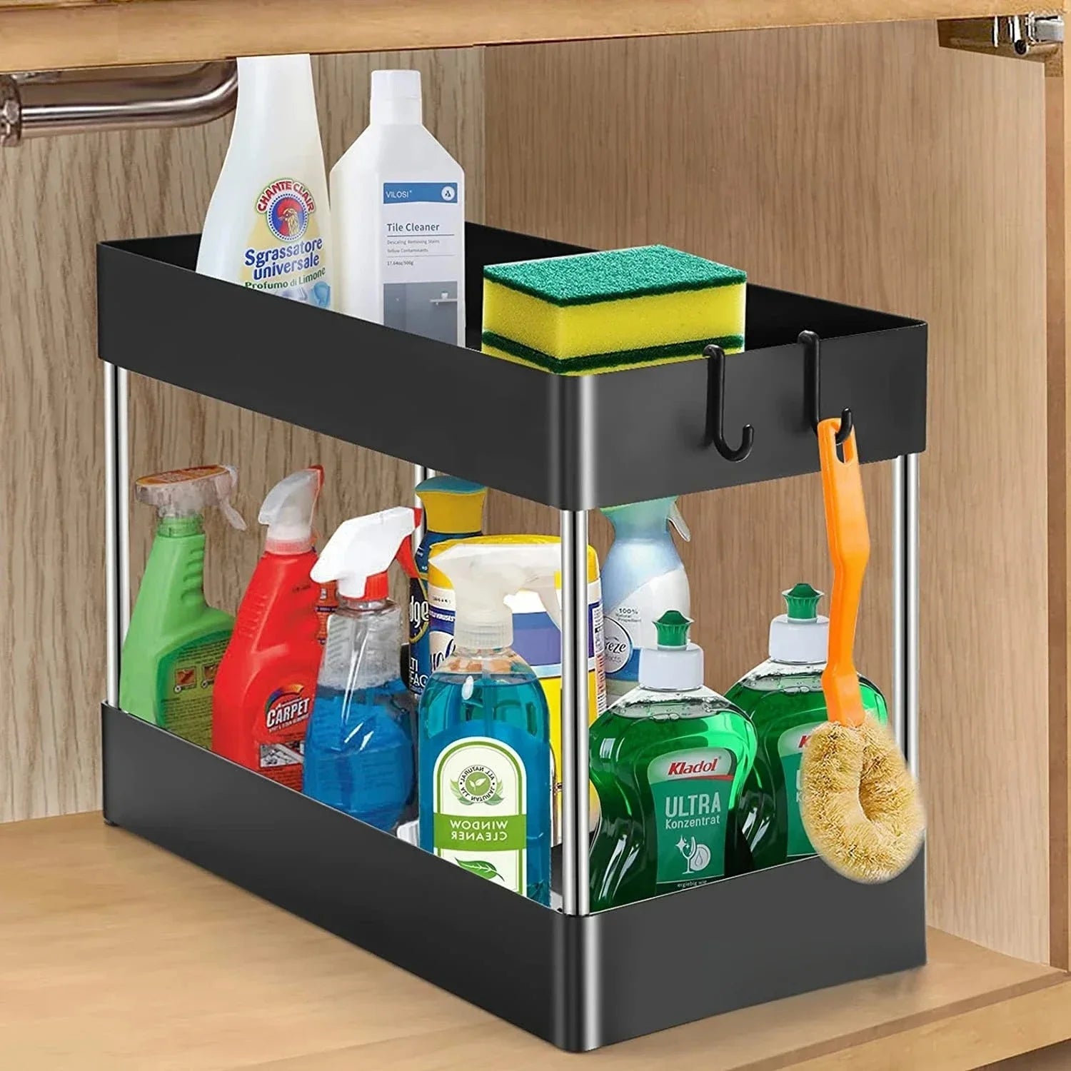 Organizador Bajo Mesada 2 Niveles - Baño y Cocina