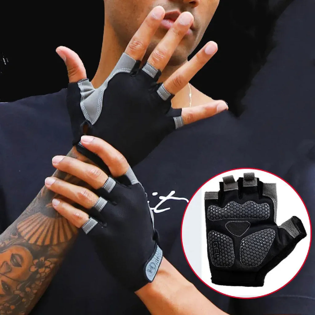 Guantes de Gym Sin Dedos – Fitness Ciclismo Antideslizante Unisex