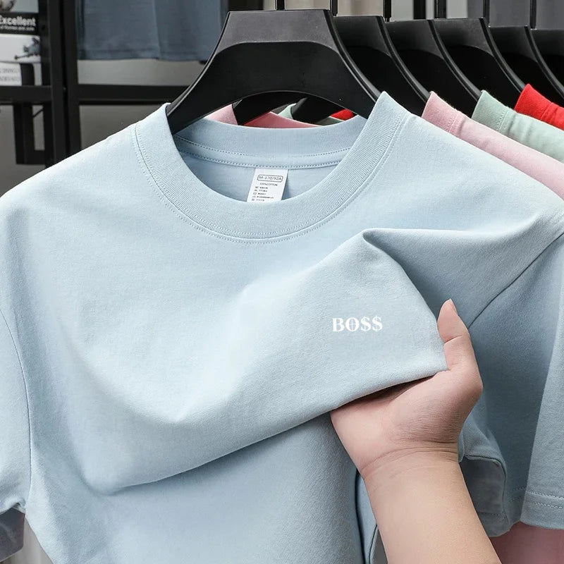 High end brand round neck short sleeved T-shirt print letters men's 2026 summer new  casual breathable T-shirt