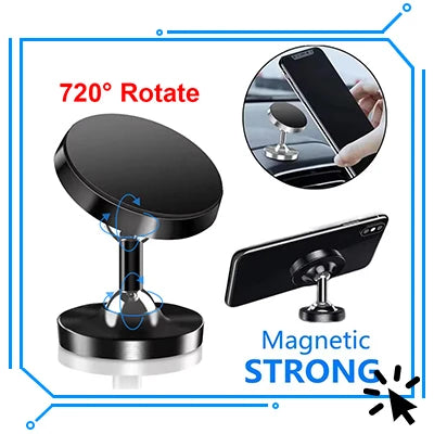 360° Magnetic Car Phone Holder Magnet Smartphone Mobile Stand Cell GPS Support For iPhone 13 12 XR Xiaomi Mi Huawei Samsung LG